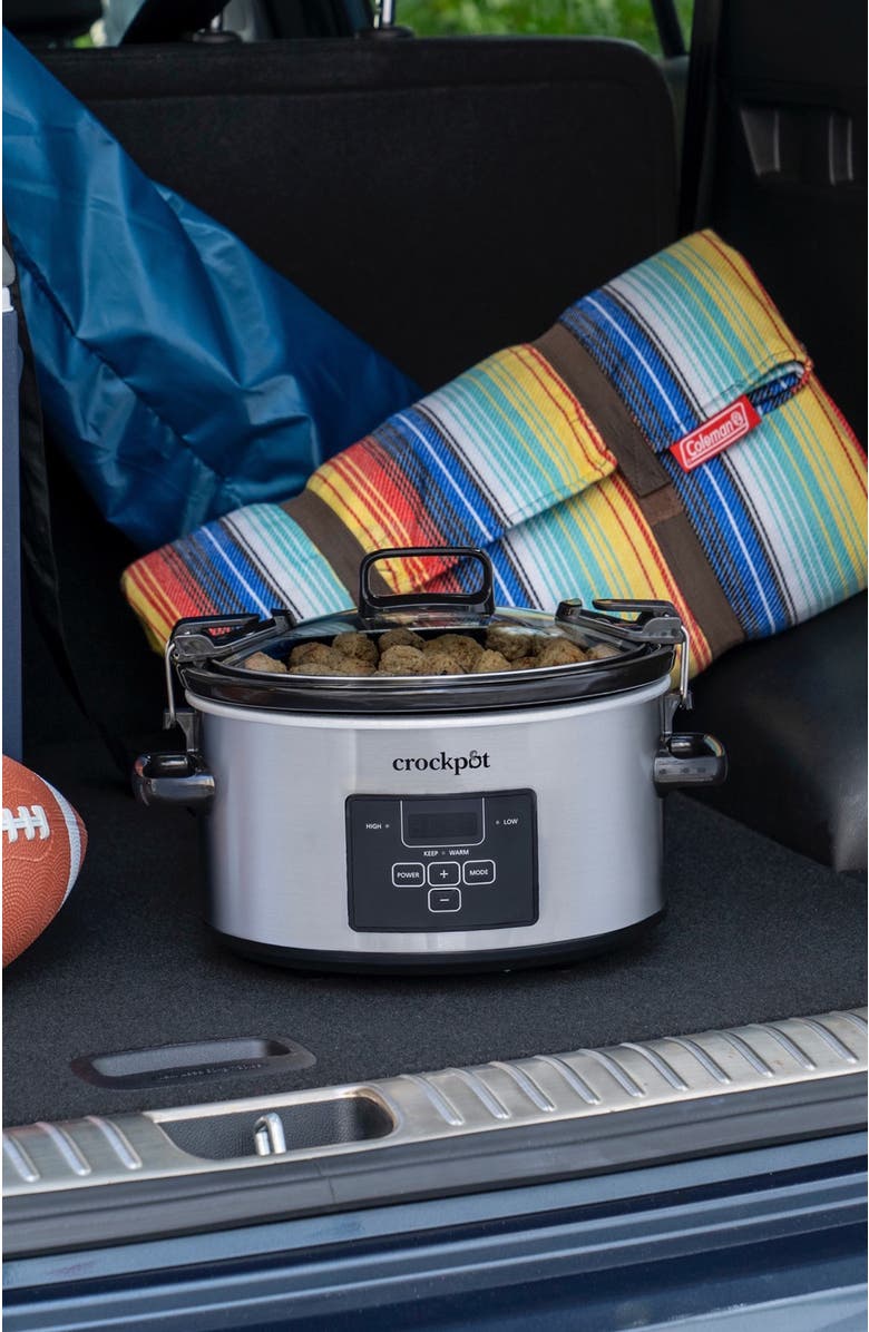 Crock-pot Programmable 4-Quart Cook & Carry Slow Cooker, Alternate, color, Stainless Steel