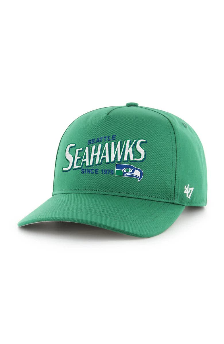 '47 Men's '47 Green Seattle Seahawks Throwback Hitch Adjustable Hat, Main, color, Green