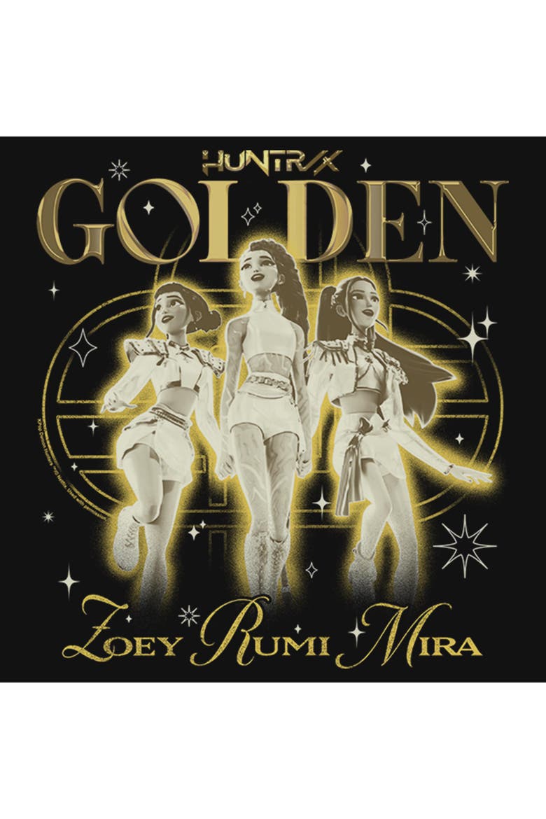 Girls' Huntrix The Golden Girls' T-Shirt, Alternate, color, Black