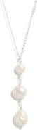 Set & Stones Clove Three Pearl Pendant Necklace