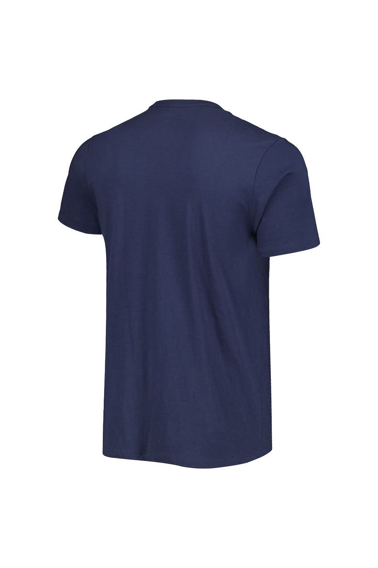 Men's '47 Navy Denver Broncos Wordmark Rider Franklin T-Shirt, Alternate, color, Navy
