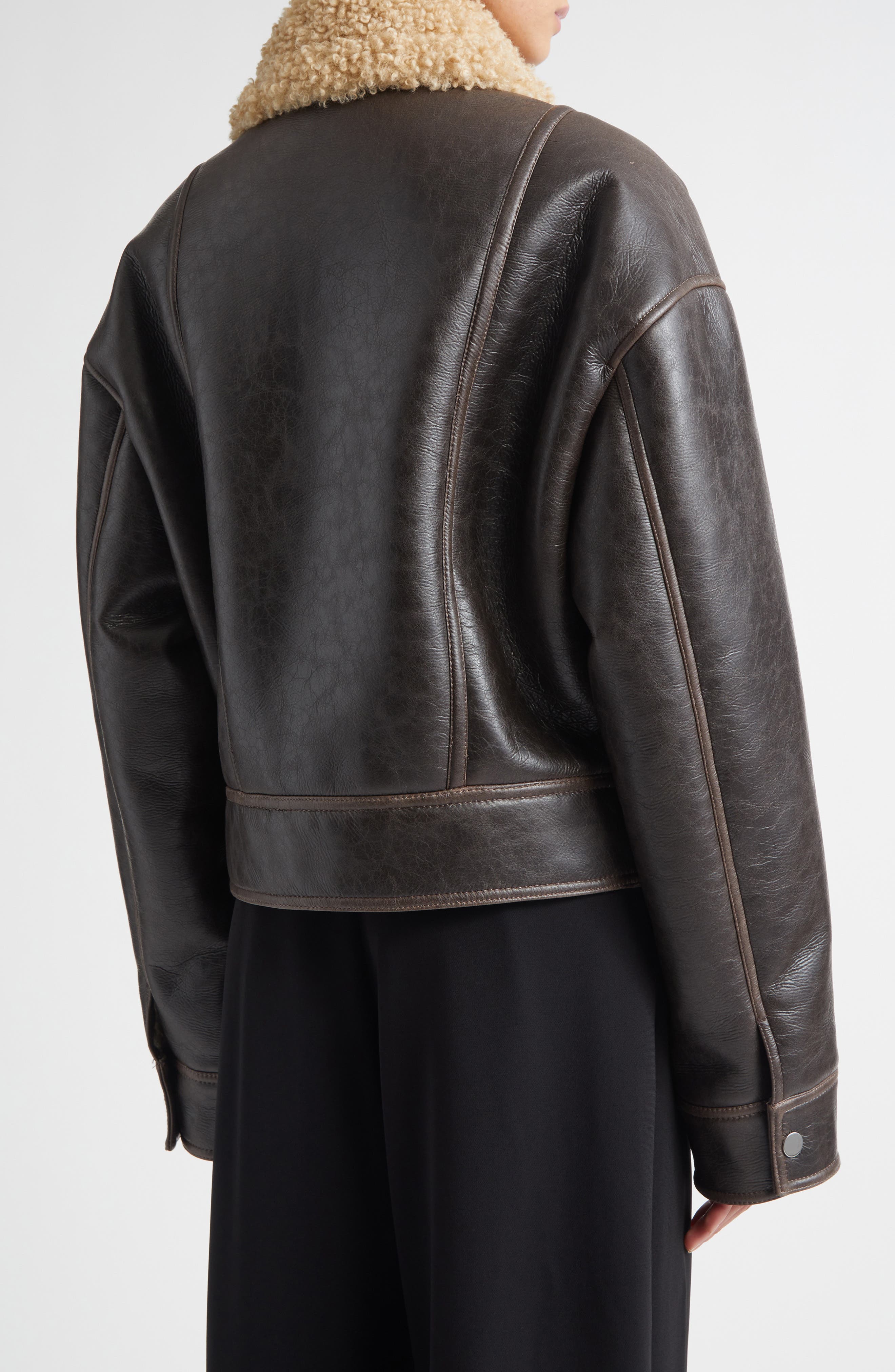 Stevie Faux Shearling Collar Jacket - image 2