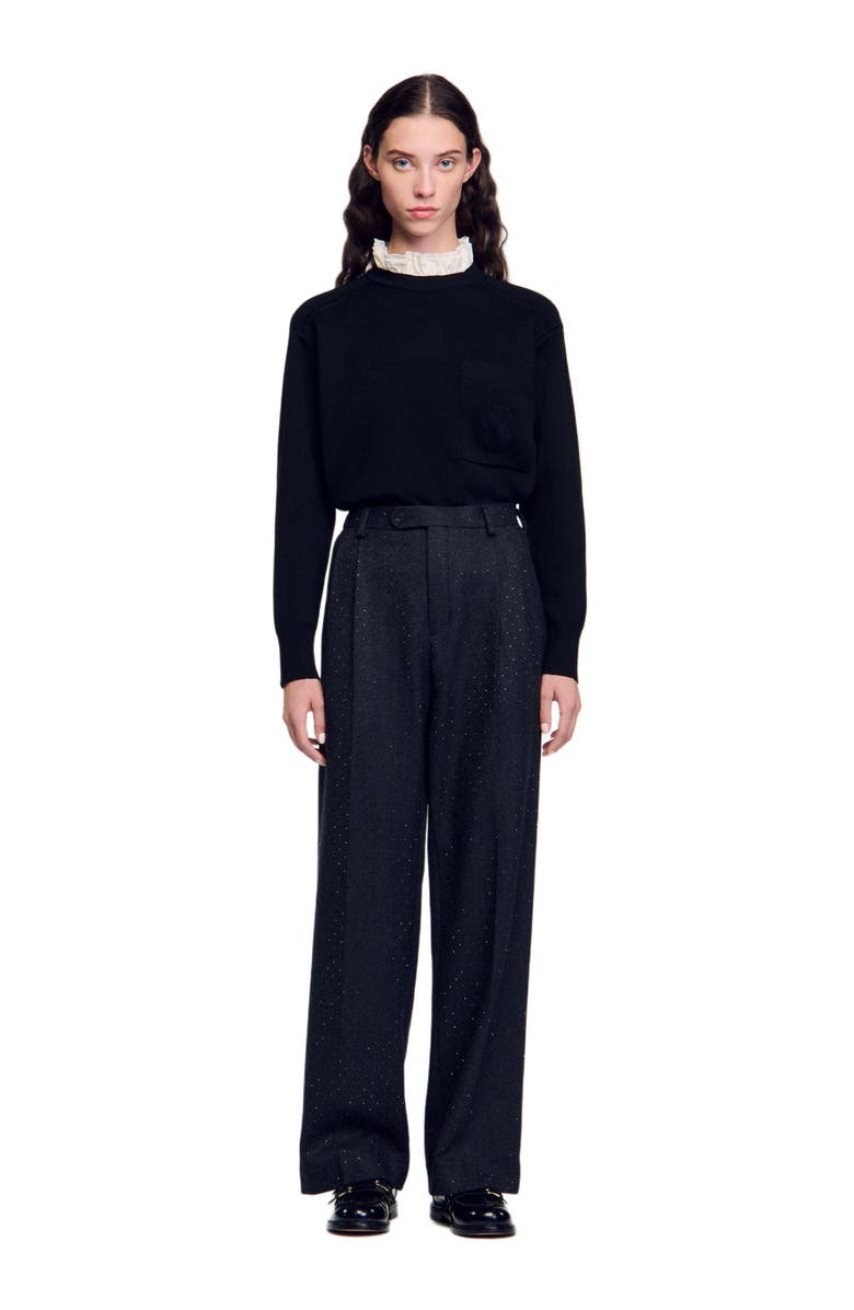 SANDRO Striped trousers, Alternate, color, 