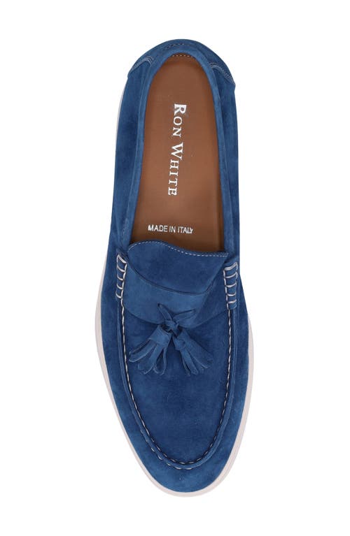 Ron White Jason Tassel Loafer In Marine