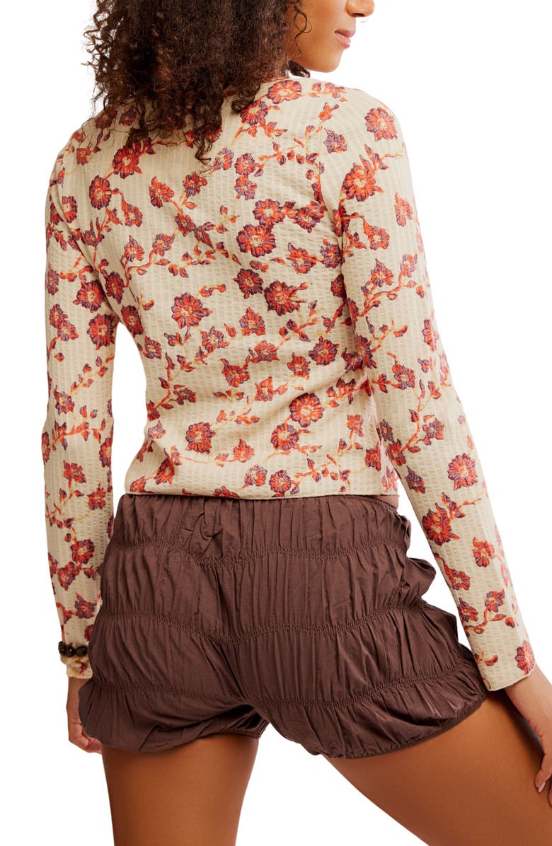 Free People Tilly Cotton Seersucker Cardigan, Alternate, color, Tea Combo