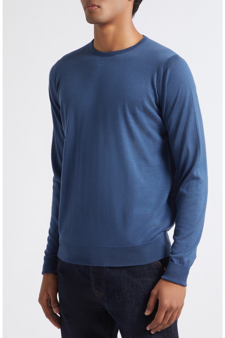 Marcus Virgin Wool Crewneck Sweater, Alternate, color, TEAL FIRTH