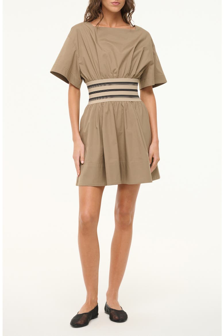 Amy Contrast Detail Minidress, Main, color, TAUPE