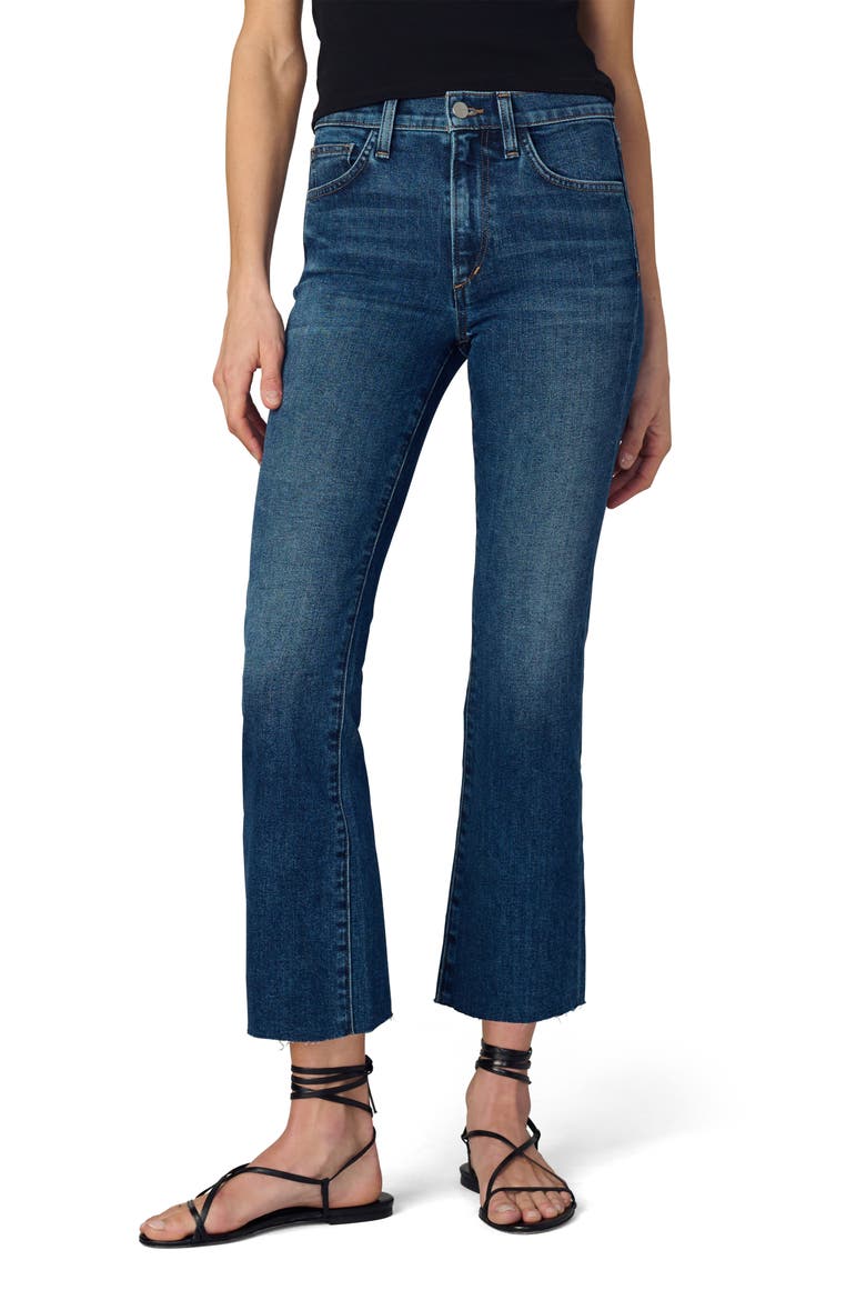 The Callie Raw Hem High Waist Crop Bootcut Jeans, Main, color, OVATION