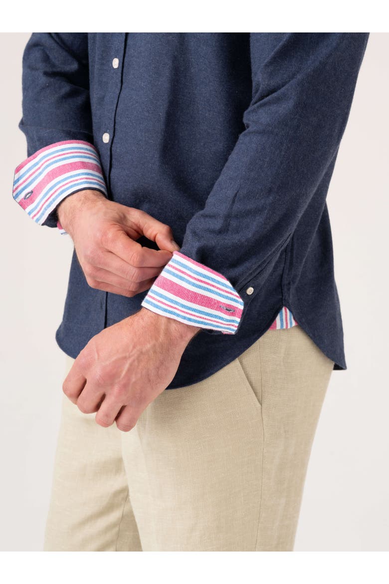 Cotton Cashmere Long Sleeve Shirt, Alternate, color, Navy