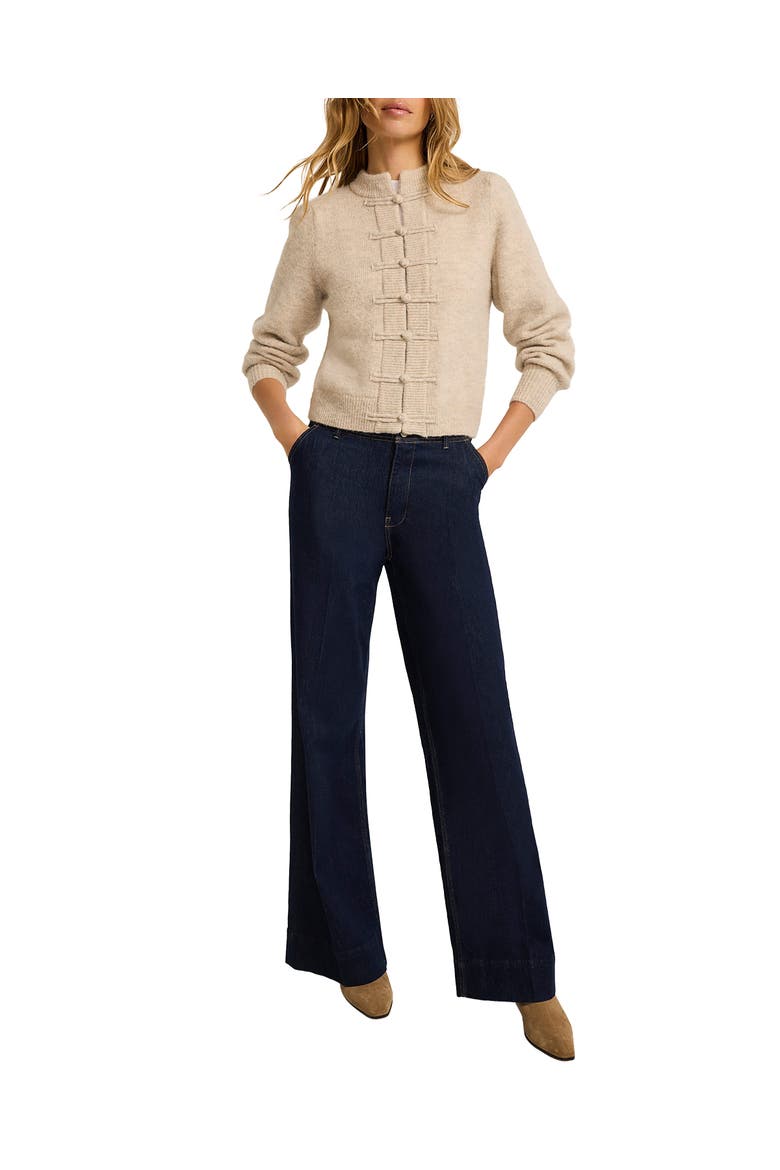 Wool Blend Military Cardigan, Alternate, color, Neutral