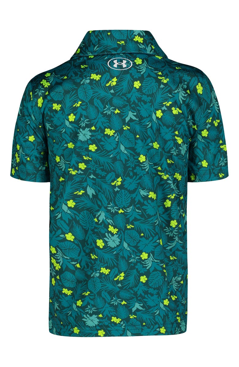 Under Armour Kids' Match Play Leaf Print Performance Polo, Alternate, color, 