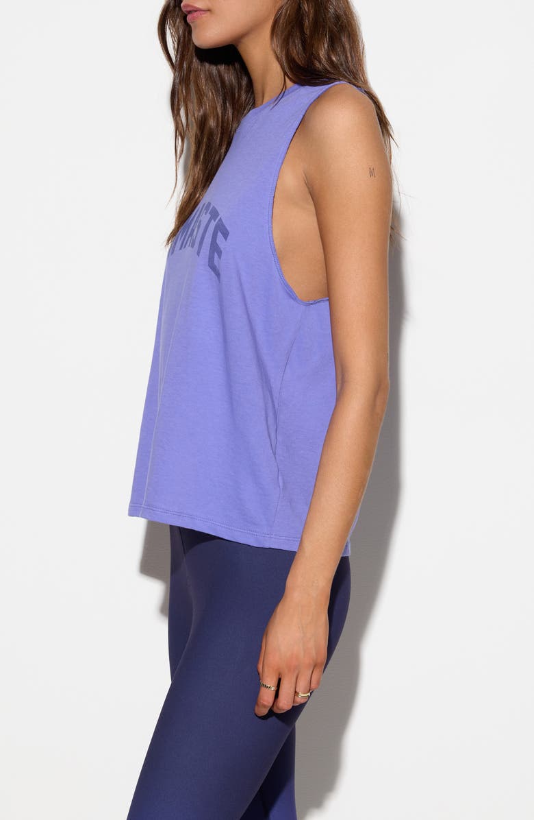 Spiritual Gangster Namaste Vibe Cotton Graphic Tank, Alternate, color, Astral Blue