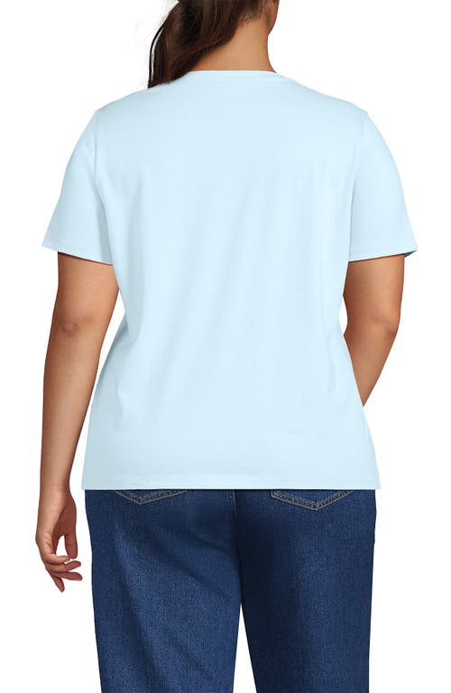 Lands' End Relaxed Supima Cotton Crew Neck T-shirt In Blue