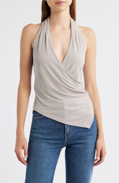 トップス melt the lady halterneck layered tops Layered Cut-Out Tank Top (0408403-PINK)