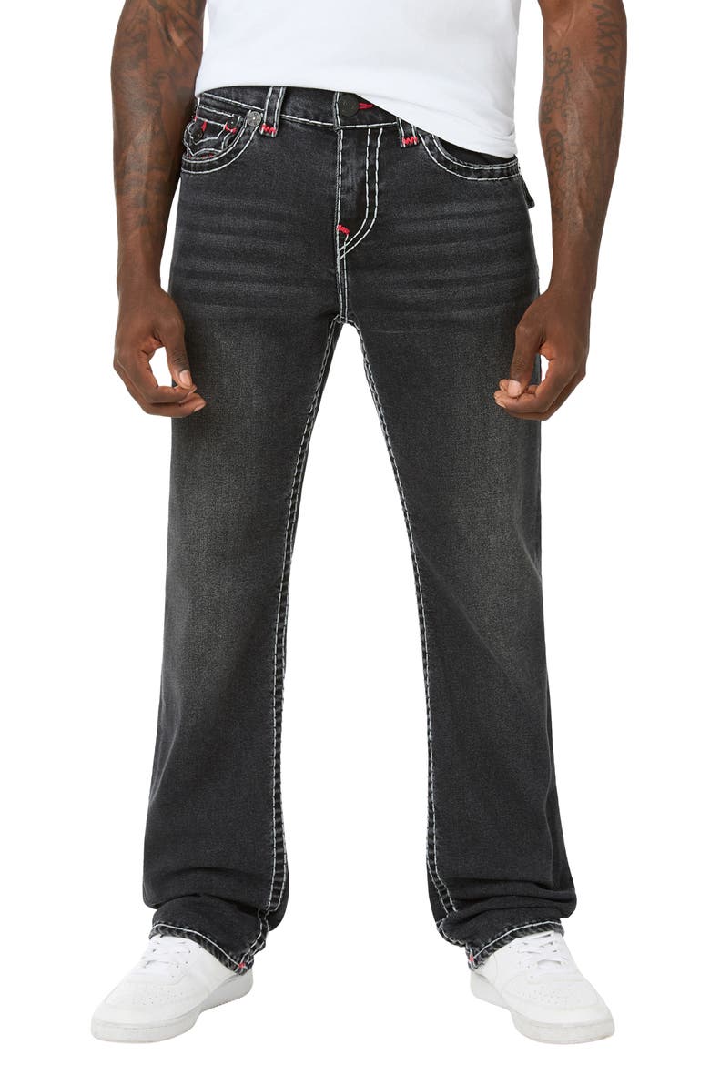 Ricky Regular Rise Straight Leg Jeans, Main, color, STITCHED IN SMOKE BLACK