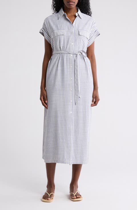 Stripe Shirtdress