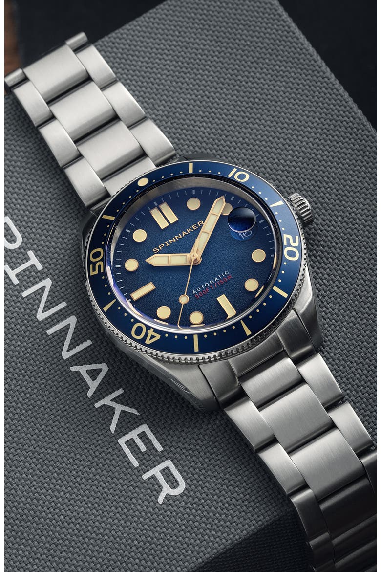 Croft Midsize Automatic Bracelet Watch, 40mm, Alternate, color, BLUE