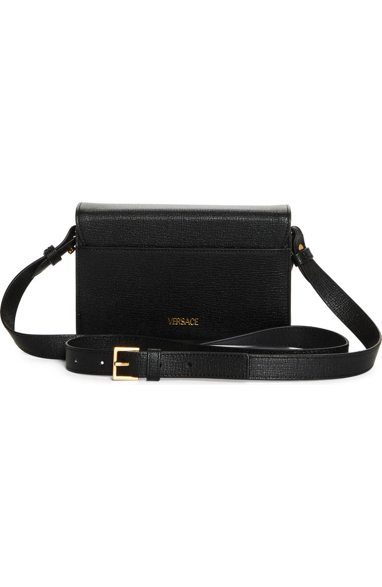 Versace Medusa Biggie Crossbody Bag, Alternate, color, Black-Versace Gold