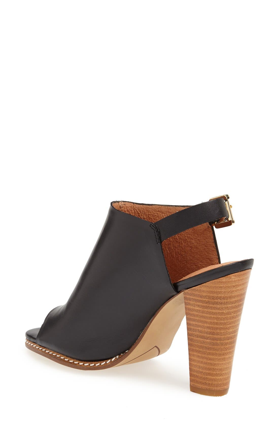 Halogen 'Sasha' Leather Sandal, Alternate, color, BLACK