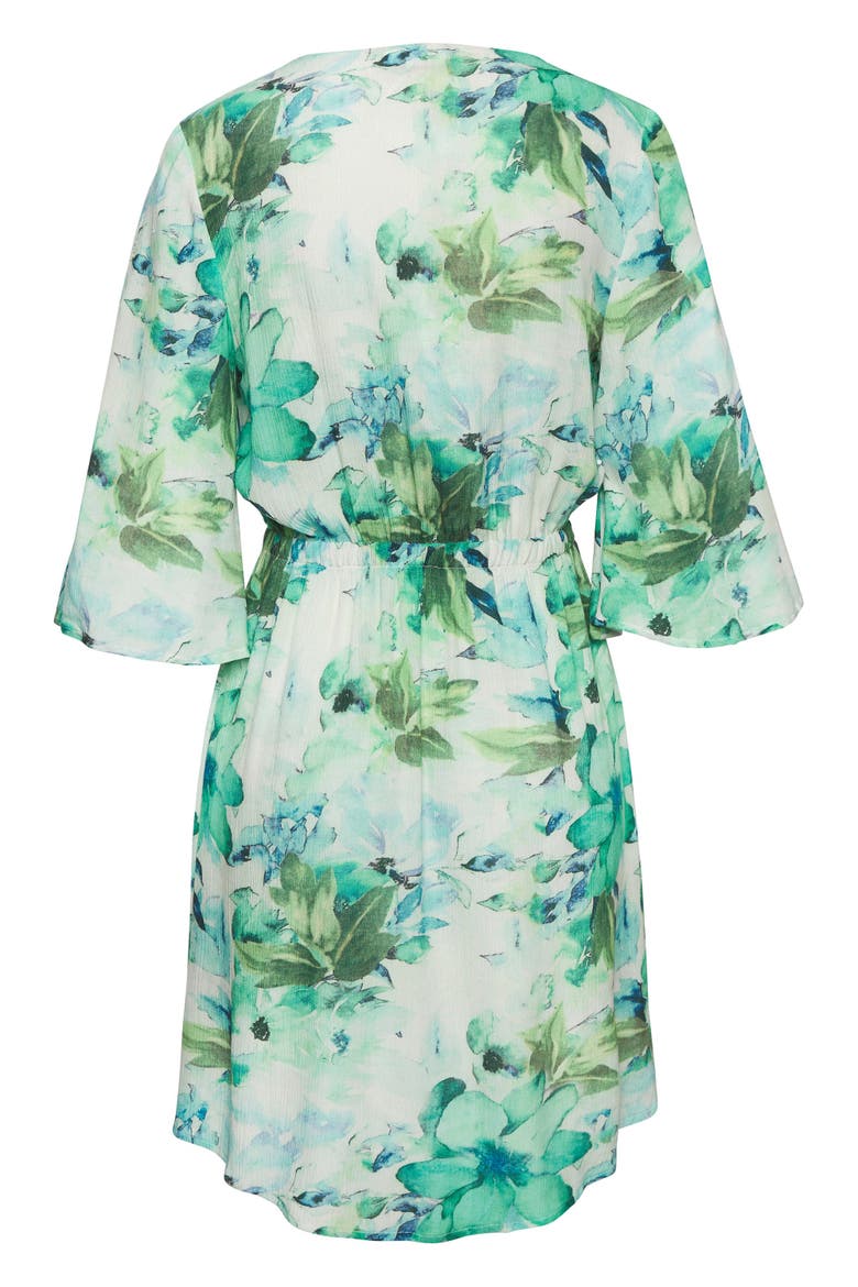 Floral Layered Look Dress, Alternate, color, Blue Multi