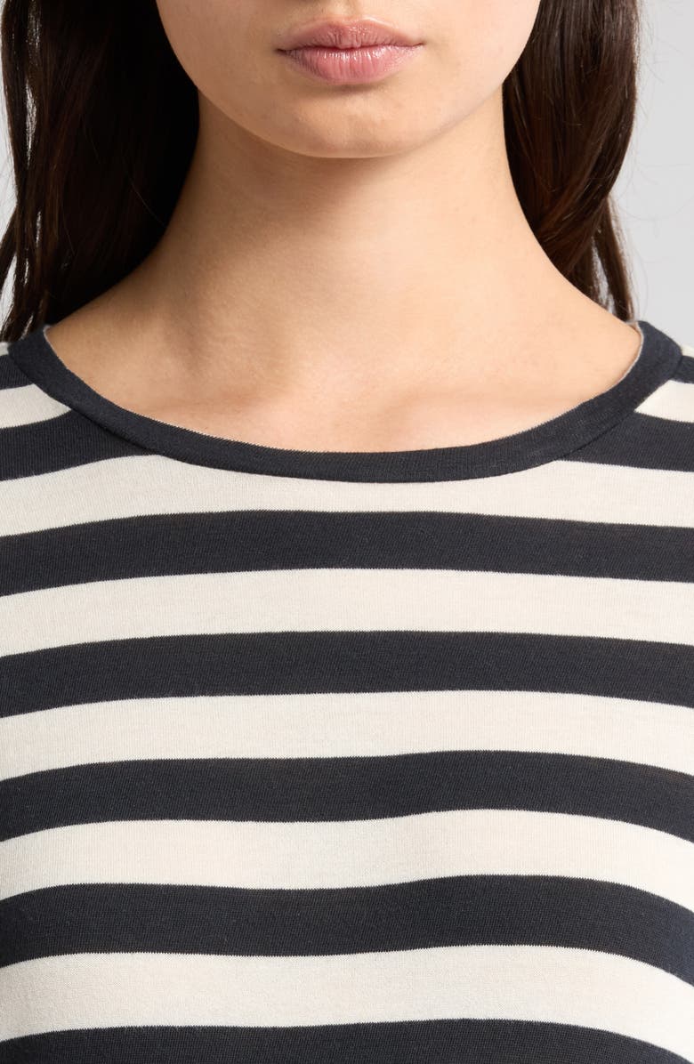 Nili Lotan Stripe Long Sleeve Cotton T-Shirt, Alternate, color,