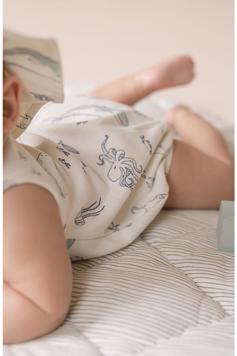 Sleeveless Organic Cotton Bodysuit, Alternate, color, LIFE AQUATIC