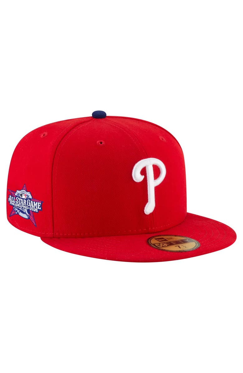 New Era Men's New Era  Red Philadelphia Phillies 2026 All-Star Game Authentic Collection Side Patch 59FIFTY Fitted Hat, Main, color, Red
