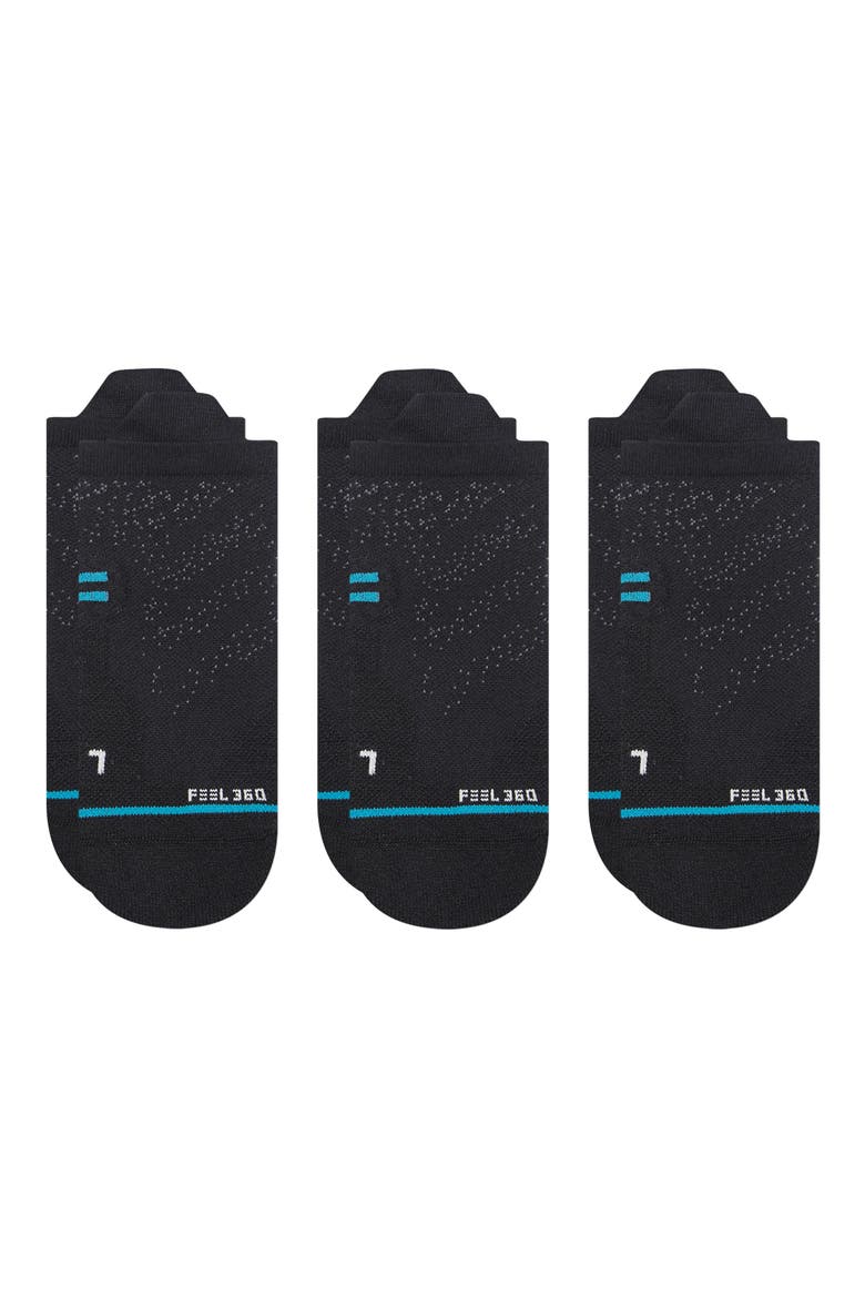 3-Pack Athletic Tab Back Socks, Main, color, BLACK