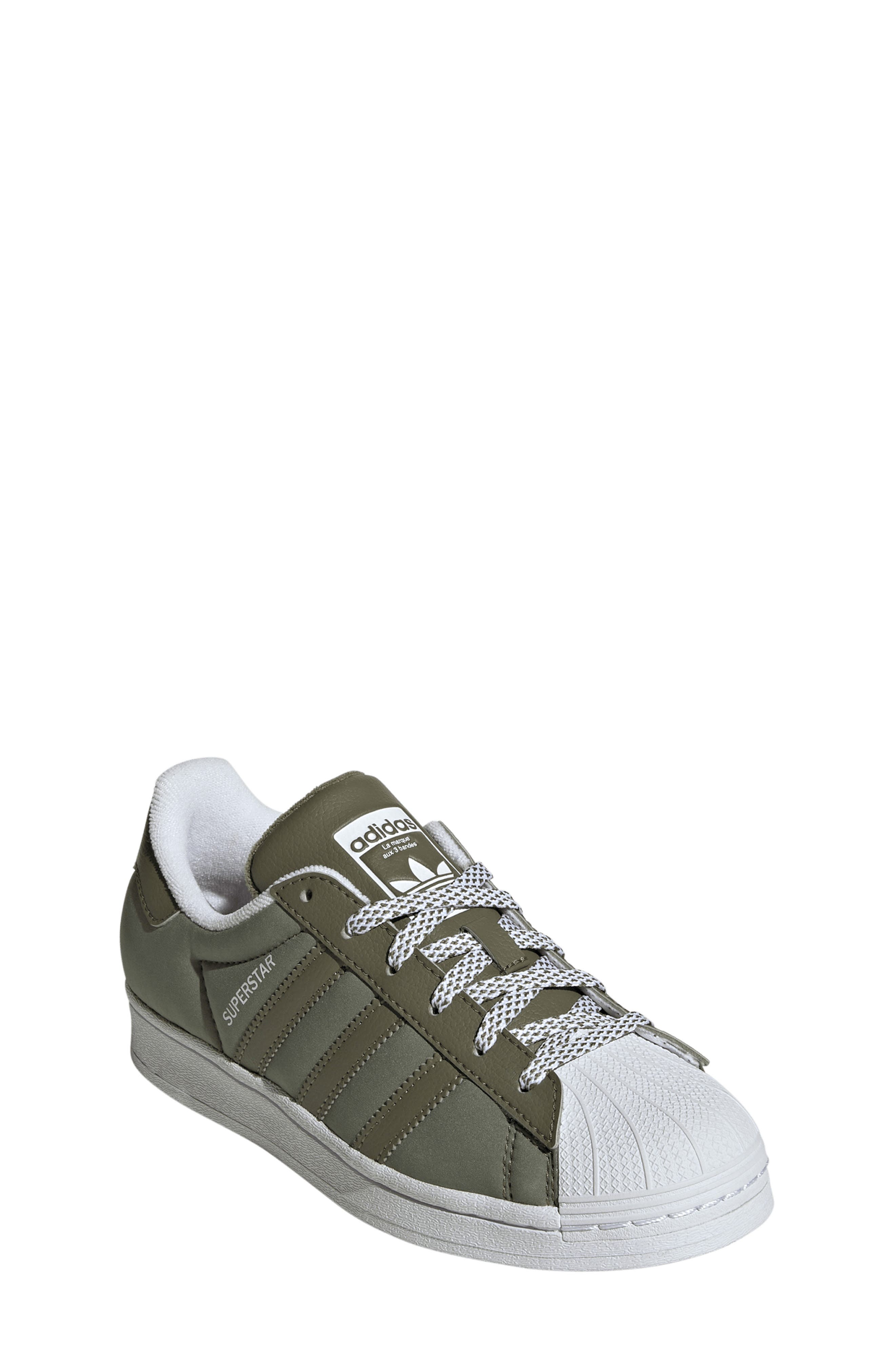 Kids' Superstar Sneaker, Main, color, OLIVE STRATA/ WHITE