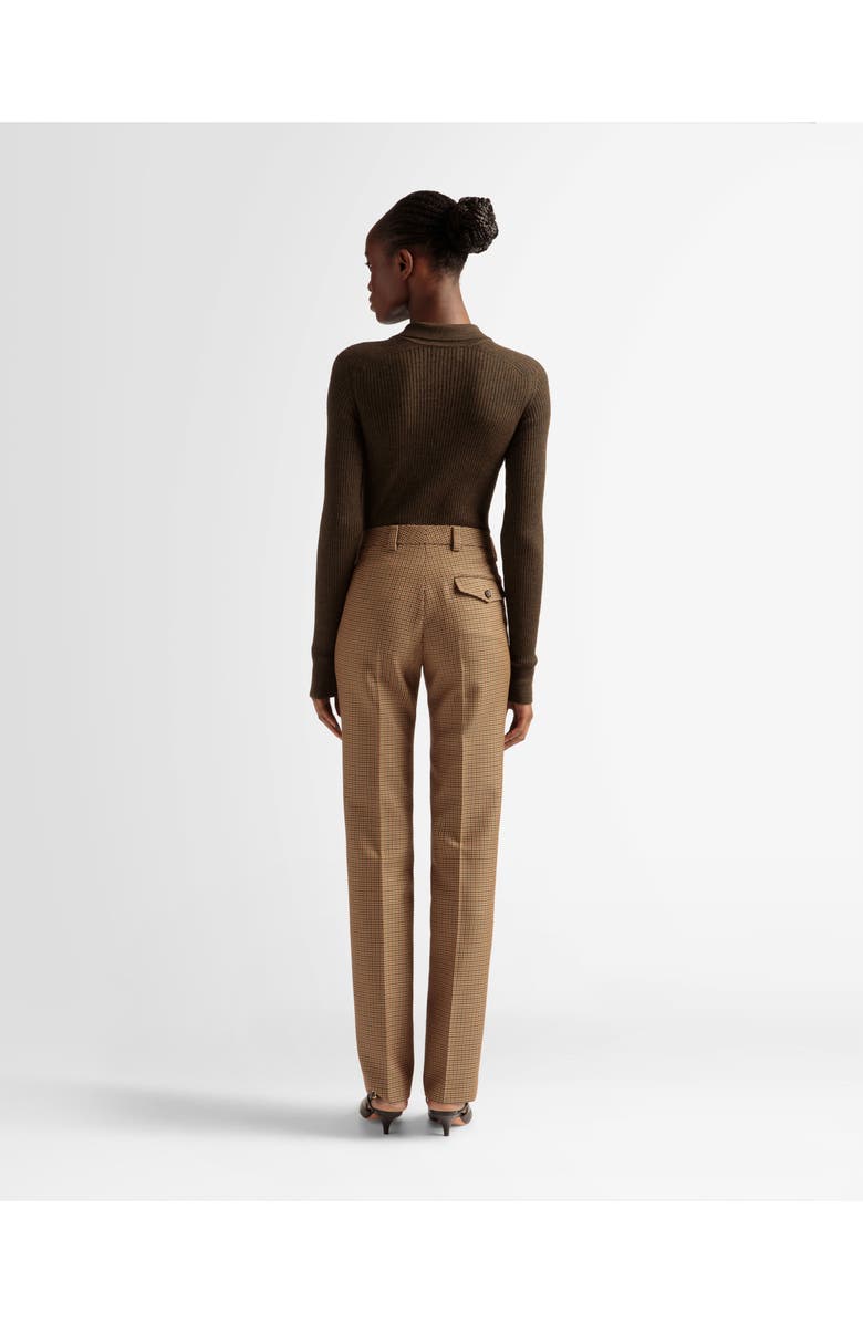Bally Tailored Straight Leg Pants In Desert Wool, Alternate, color, Brown