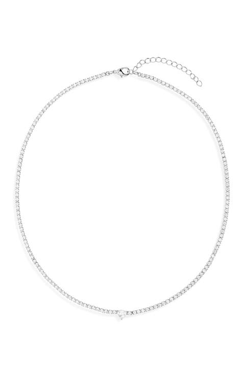 Cubic Zirconia Tennis Necklace