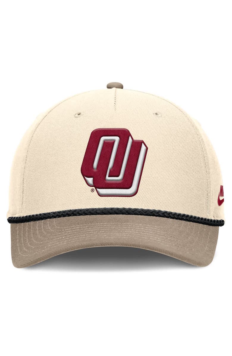 Nike Men's Nike Natural Oklahoma Sooners Rise Legacy Throwback Logo Adjustable Hat, Alternate, color, 