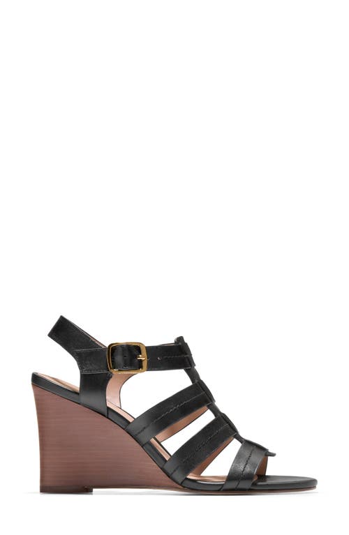 Cole Haan Josie Fisherman Sandal In Black Leather