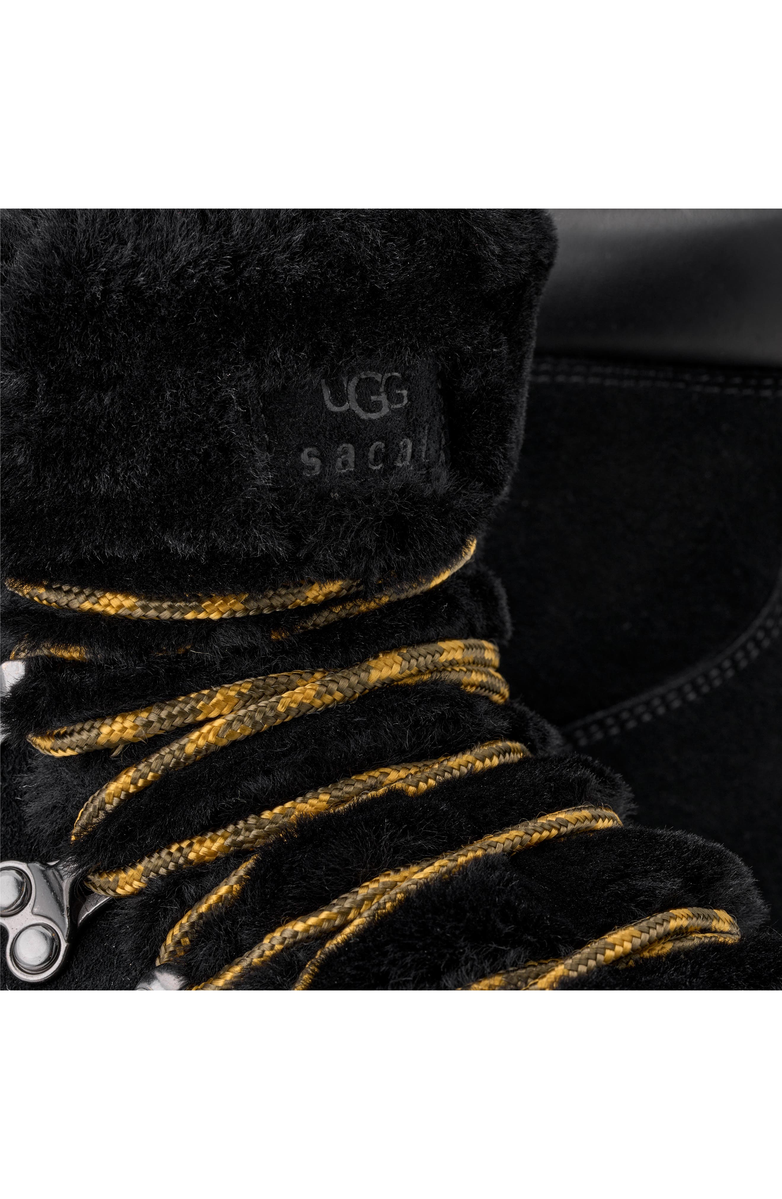 UGG<sup>®</sup> x Sacai Gender Inclusive Hiking Boot, Alternate, color, Black