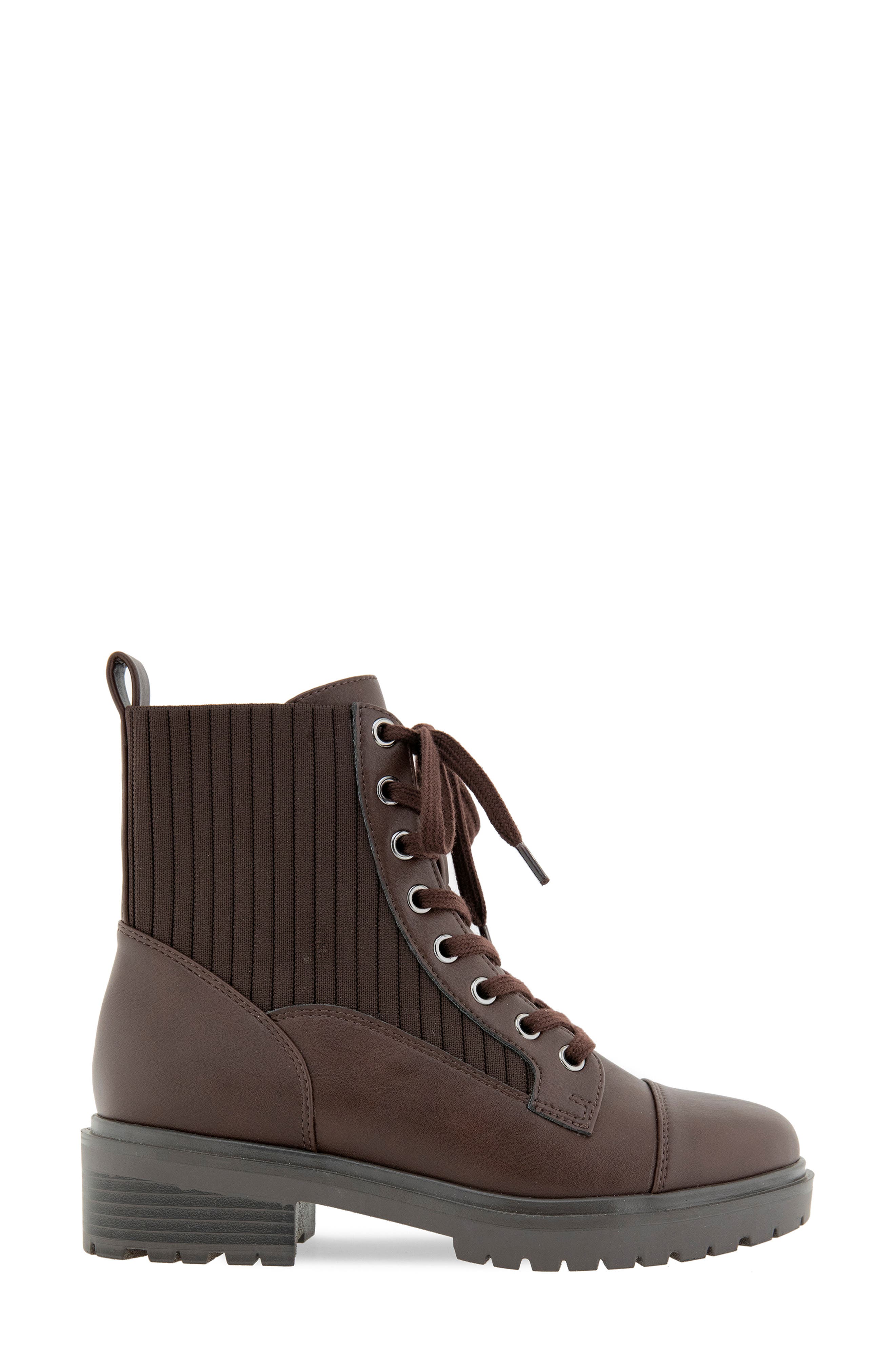 Mari Combat Bootie, Alternate, color, DARK BROWN