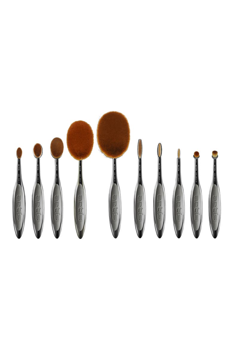 Elite 10-Piece Brush Collection, Main, color, SMOKE