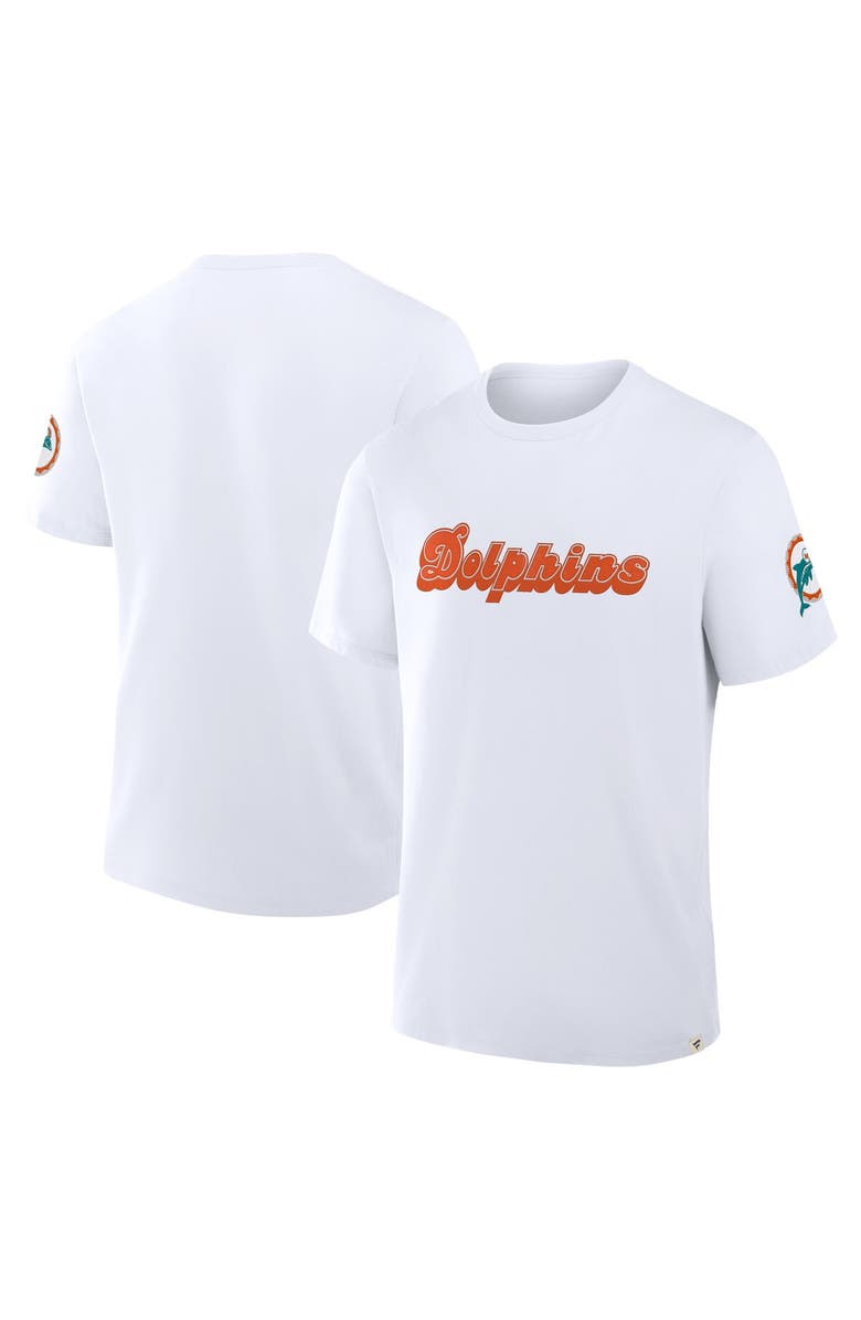 FANATICS Men's Fanatics White Miami Dolphins Elevated Classic Legacy T-Shirt, Main, color,