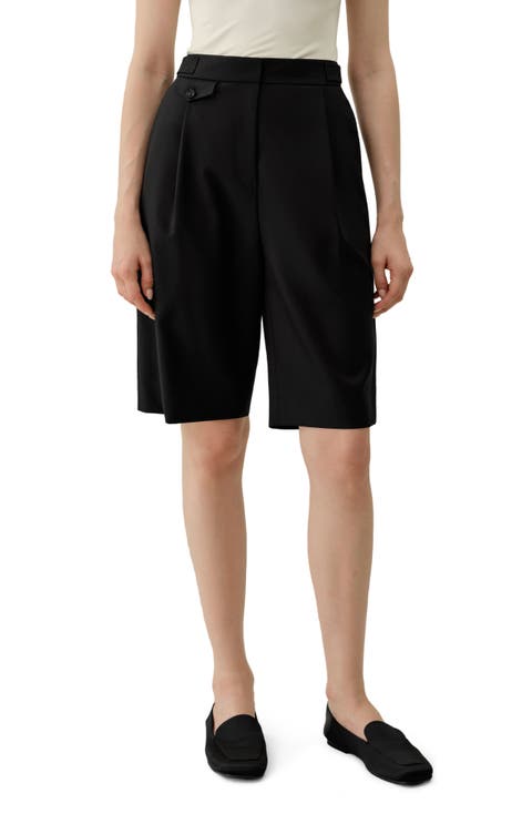 Women's Wool-Silk Bermuda Shorts
