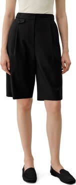 Lilysilk Women's Wool-Silk Bermuda Shorts