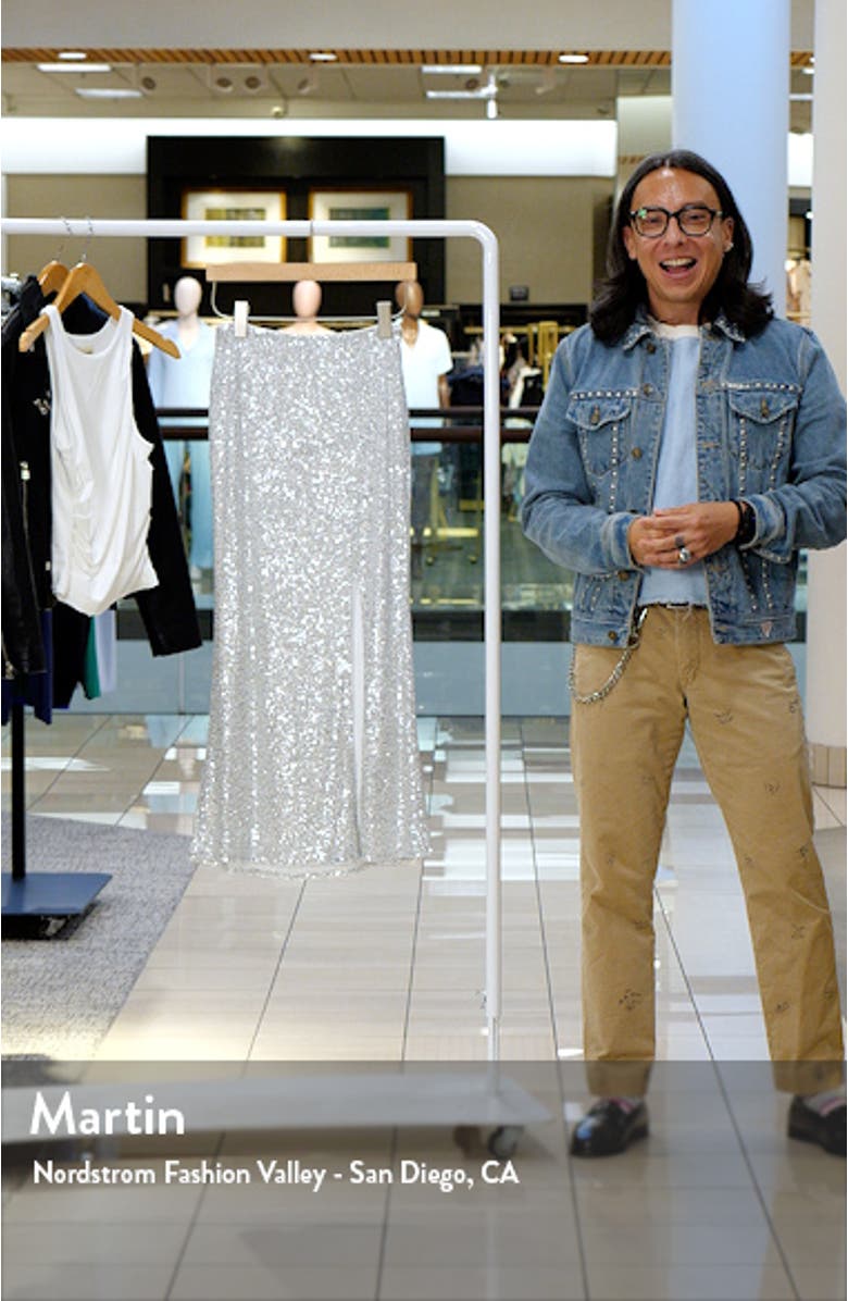 Sequin Midi Skirt, sales video thumbnail