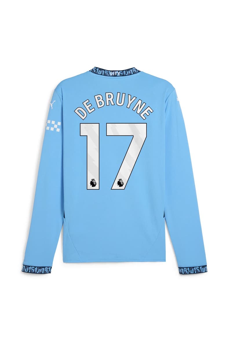 PUMA Men's Puma Kevin De Bruyne Light Blue Manchester City 2024/25 Home Replica Long Sleeve Player Jersey, Alternate, color, 