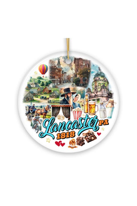 Lancaster Pa 1818 Streetscape Ornament - Version 2