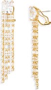 Nadri Fringe Cubic Zirconia Chandelier Earrings