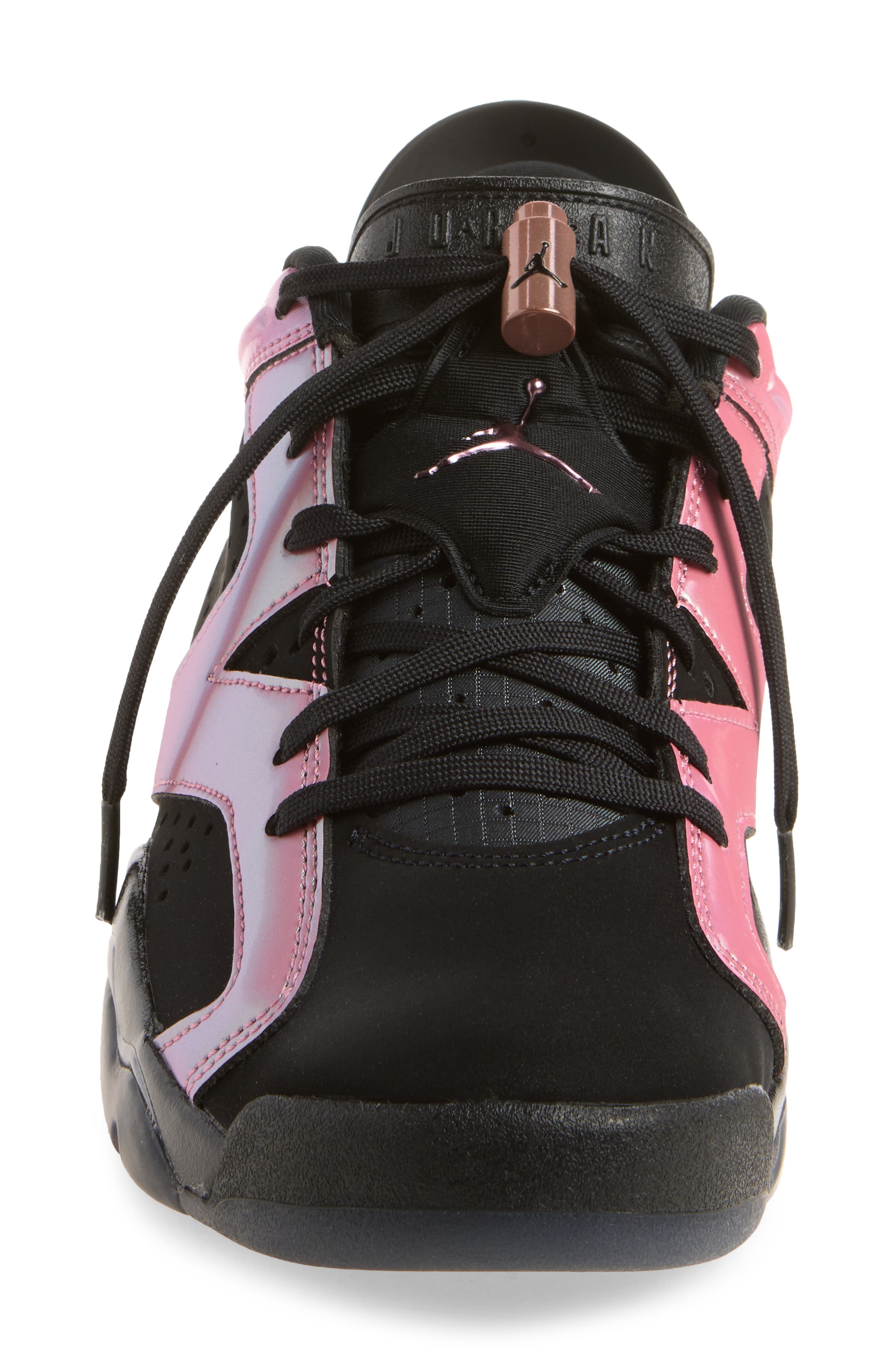 Air Jordan 6 Retro Low Sneaker, Alternate, color, BLACK/ DESERT BERRY/ BLACK