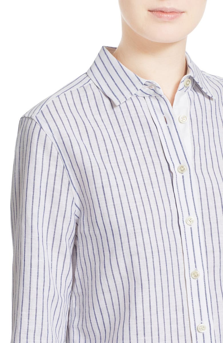 Kate Spade New York stripe linen & cotton shirt, Alternate, color,