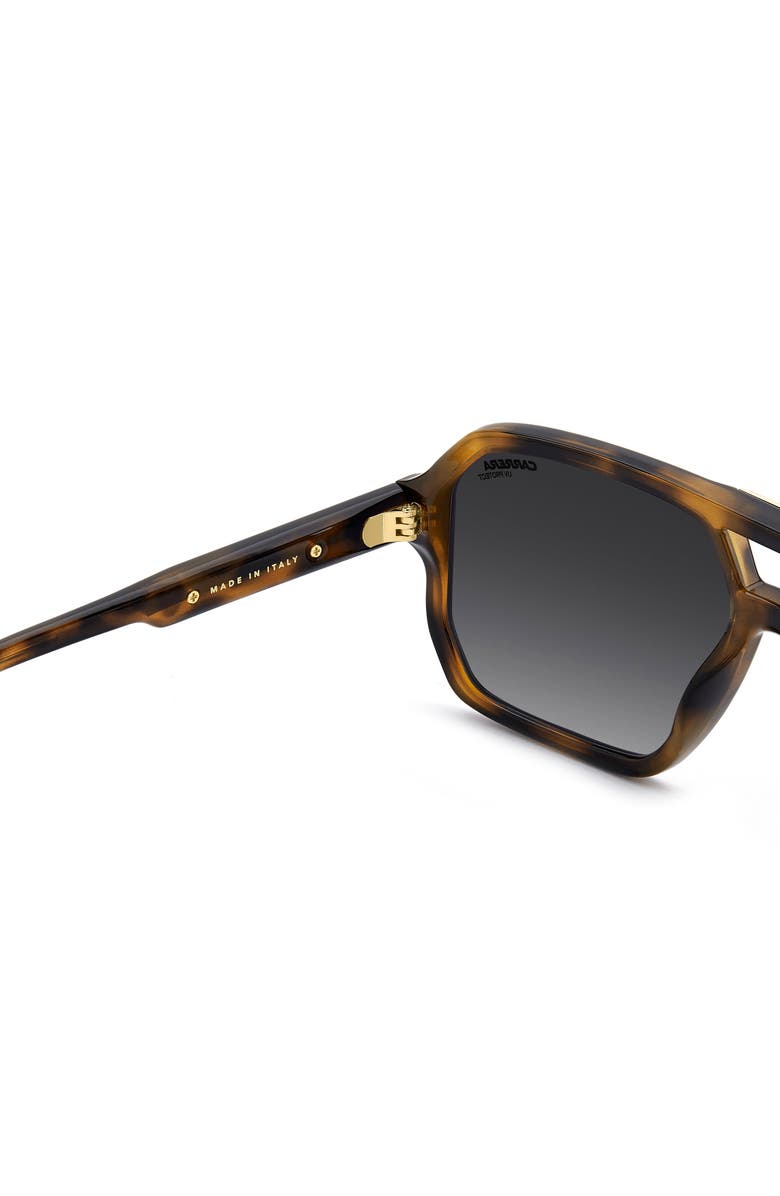 Carrera Eyewear Victory 'C' 60mm Double Bridge Gradient Square Sunglasses, Alternate, color, Havana/ Dark Grey Sf