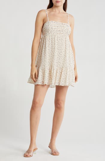 Lush Ruffle Hem Babydoll Minidress