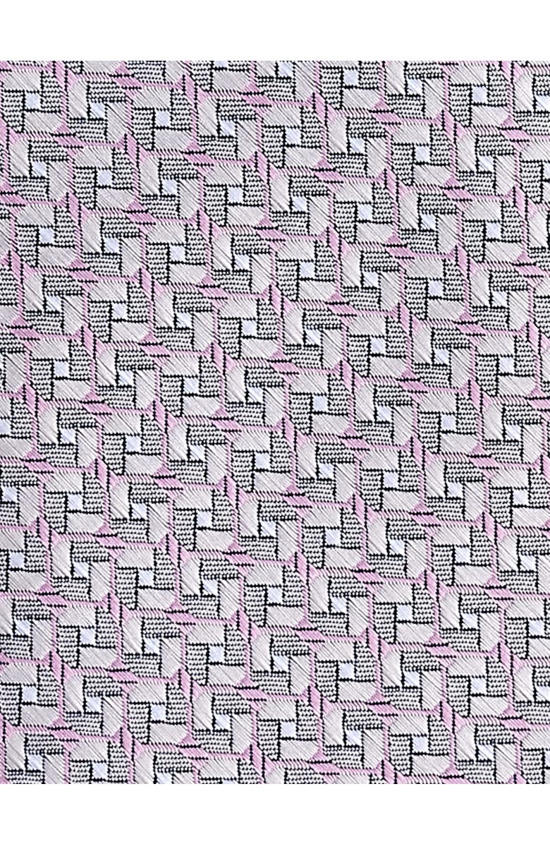 Oak Hill by DXL Big 
Tall Geometric Link Patterned Tie, Alternate, color, Pink