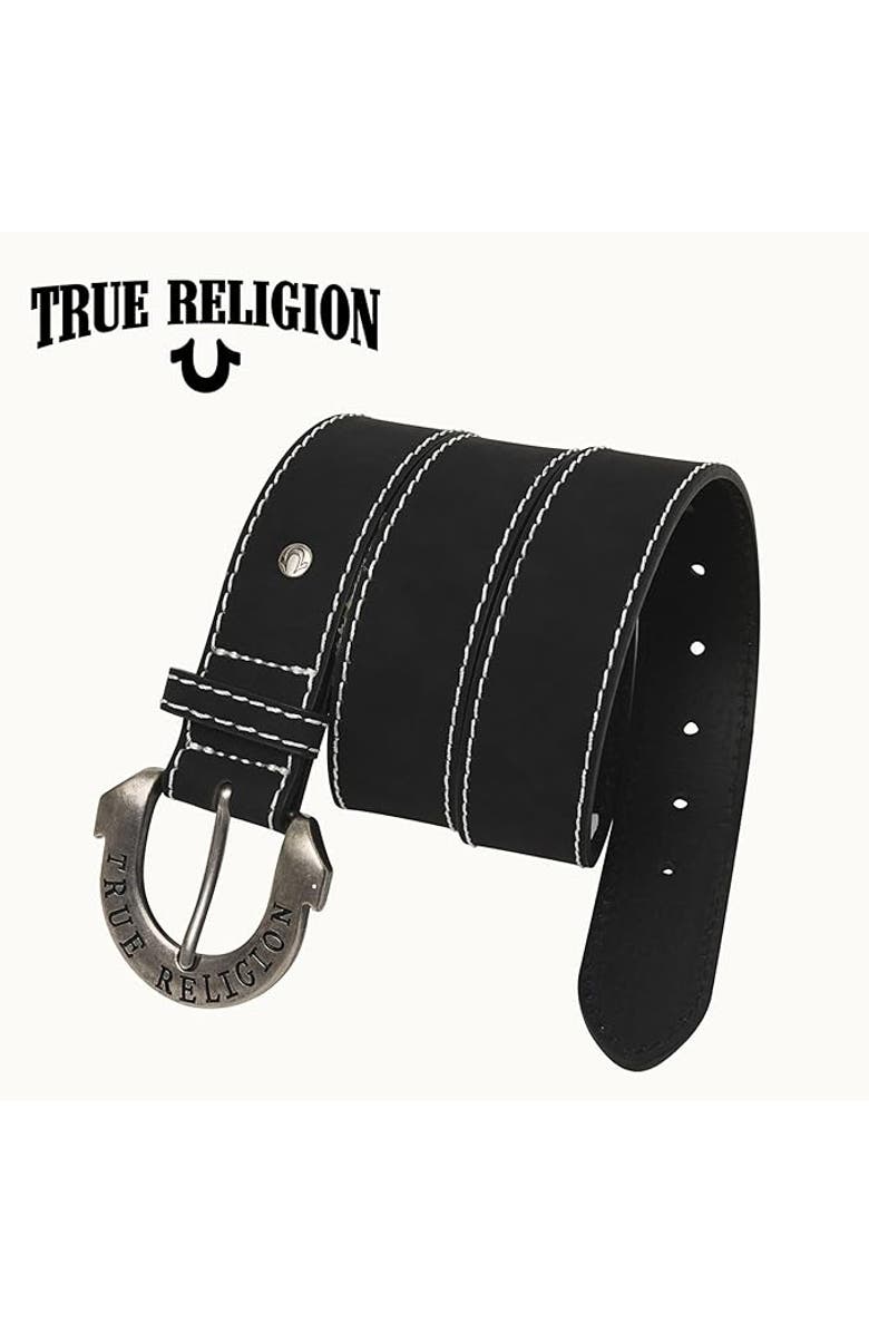 True Religion Belt with Horseshoe Buckle, Alternate, color, 