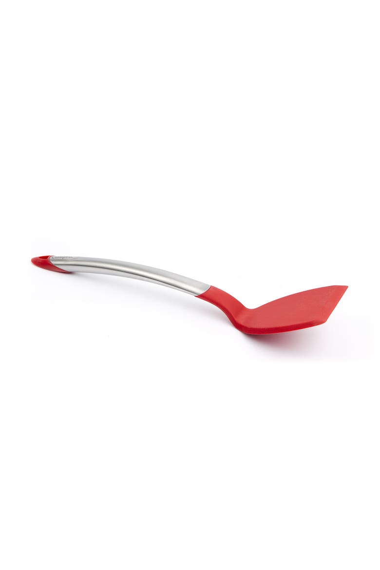 Silicone & Stainless Steel Turner, Alternate, color, Red